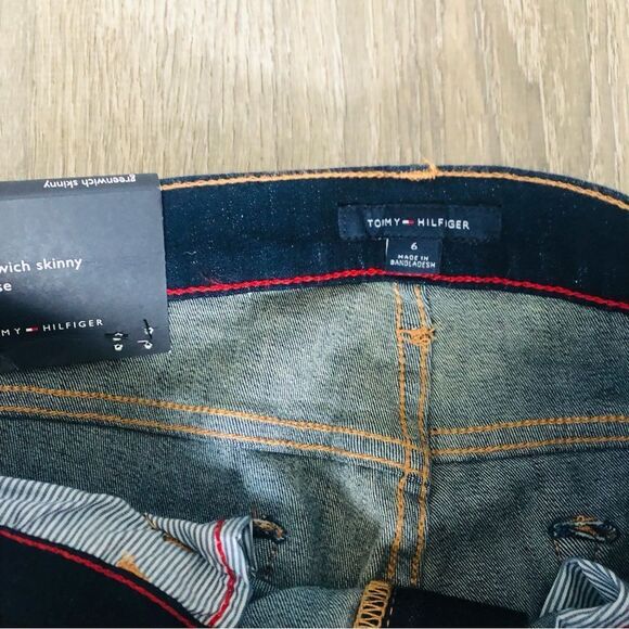 NWT Tommy Hilfiger Greenwich Skinny Midrise Stretch Blue Jeans Womens Size 6 - Picture 6 of 11